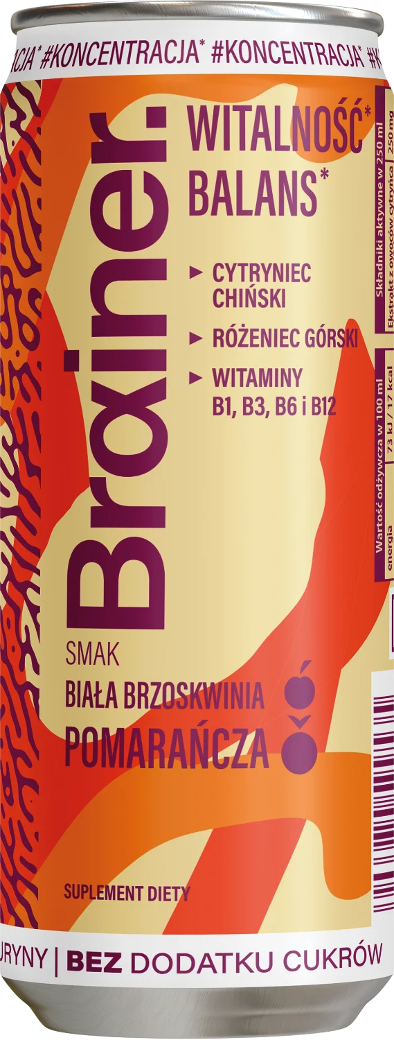 Brainer biała brzoskwinia-pomarańcza